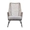 Armen Living Marco Indoor Outdoor Steel Lounge Chair with Truffle Rope and Gray Cushion LCMPCHTRU - alternate 6